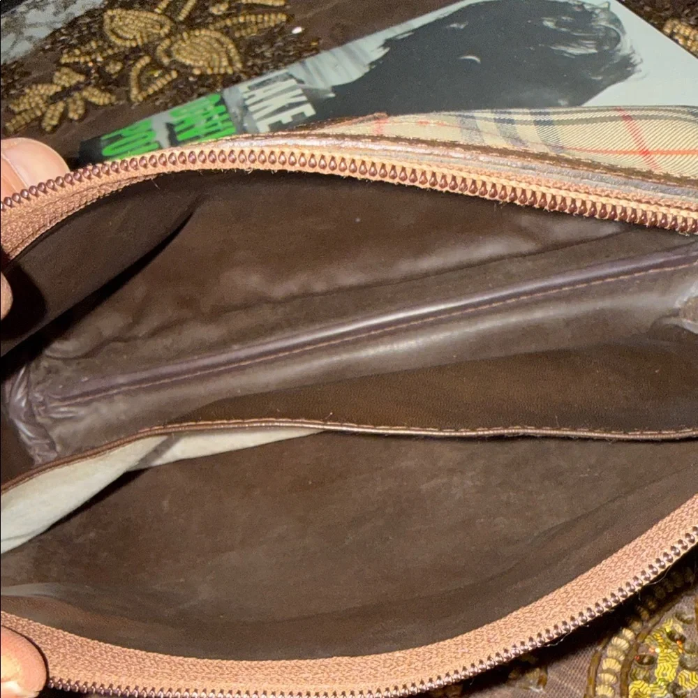 Burberry Tan and Red Plaid Pouch - Picture 12 of 14